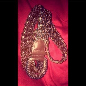 Beautiful brown leather belt